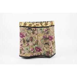 Vintage Reversible Wrap Skirt Buckle Closure Quirky Prints